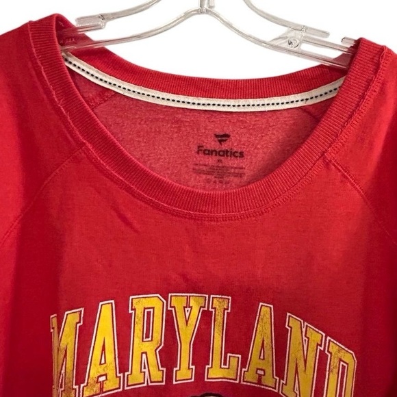 Maryland Terrapins Fanatics Women’s XL Red Pullover Sweatshirt - Picture 5 of 15